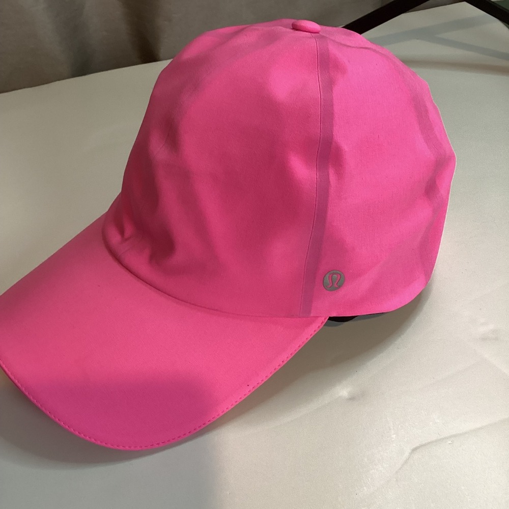 Lululemon Fast and Free Run Hat Womens Pink Adjustable Reflective Running Cap OS